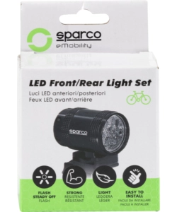 SET LUCE PER BICICLETTA ANTERIORE E POSTERIORE SPARCO